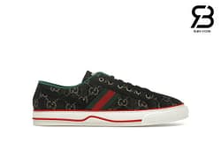 Giày Gucci Tennis 1977 Black Denim Đen Cam Best Quality