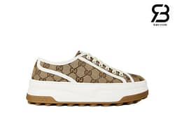 Giày Gucci Tennis 1977 GG Canvas Brown Best Quality