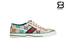 Giày Gucci Tennis 1977 Multicolor GG Ivory 7 Màu Best Quality