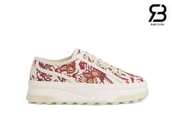 Giày Gucci Tennis 1977 Platform Thêu Hoa Đỏ Best Quality