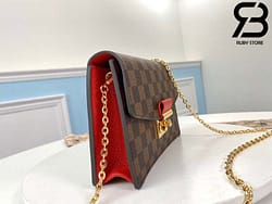 Túi LV Croisette Chain Wallet Damier Ebene Canvas Best Quality 99% Auth
