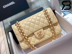 Túi Chanel Classic Cream Vàng Da Cừu Best Quality Like Auth 99% - 25,5 CM