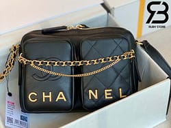 Túi Chanel Mini Camera Case AS2923 Bag Màu Đen Siêu Cấp