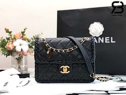Túi Chanel Flap Bag 2022 Đen Da CalfSkin Siêu Cấp - 21 CM