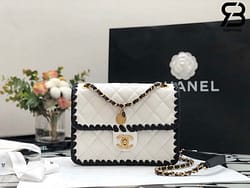 Túi Chanel Flap Bag 2022 Trắng Da CalfSkin Siêu Cấp - 21 CM