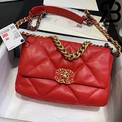 Túi Chanel 19 Da Cừu Màu Đỏ Best Quality Like Auth 99%