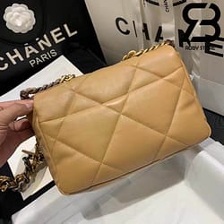 Túi Chanel 19 Da Cừu Màu Nâu Best Quality Like Auth 99%