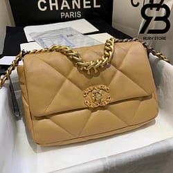 Túi Chanel 19 Da Cừu Màu Nâu Best Quality Like Auth 99%