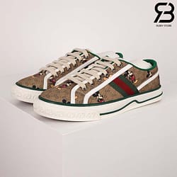Giày Gucci Tennis 1977 x Disney Mickey Mouse Nâu Best Quality