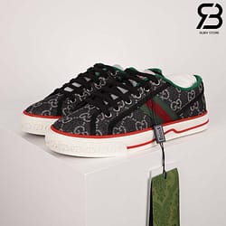 Giày Gucci Tennis 1977 Black Denim Đen Cam Best Quality