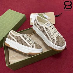 Giày Gucci Tennis 1977 GG Canvas Brown Best Quality