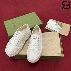 Giày Gucci Tennis 1977 GG Canvas White Best Quality