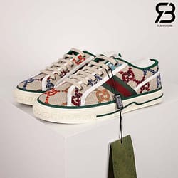 Giày Gucci Tennis 1977 Multicolor GG Ivory 7 Màu Best Quality