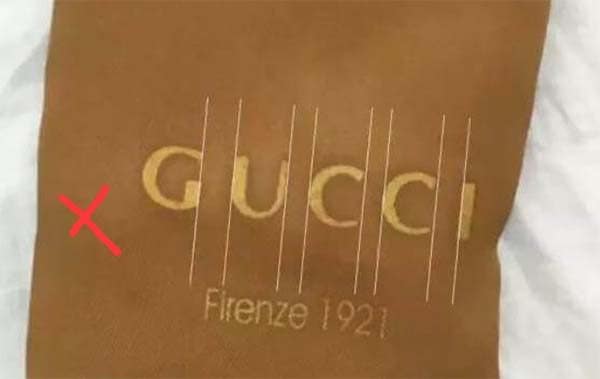 Phân biệt túi bụi (Dust Bag) trên túi Gucci giả