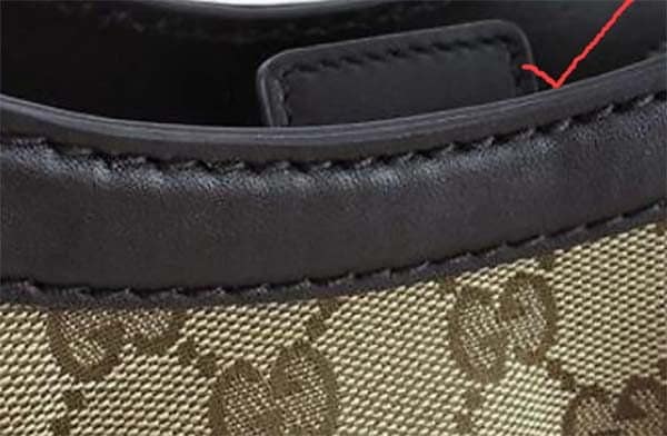 Đường khâu trên túi Gucci