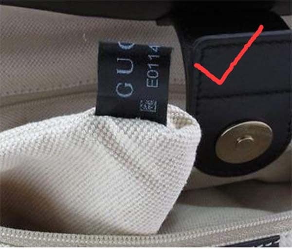 Nhãn mã vải trên Gucci