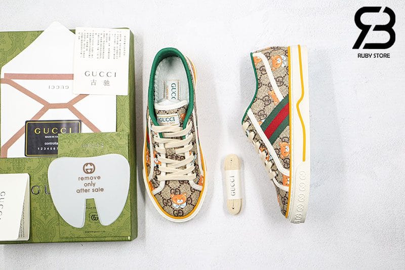 giay-gucci-1977-print-bear-best-quality-2 Giày Gucci Tennis 1977 Print Bear Best Quality Like Auth 99%