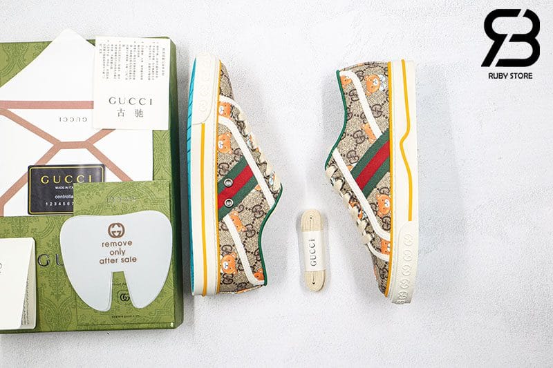 giay-gucci-1977-print-bear-best-quality-3 Giày Gucci Tennis 1977 Print Bear Best Quality Like Auth 99%