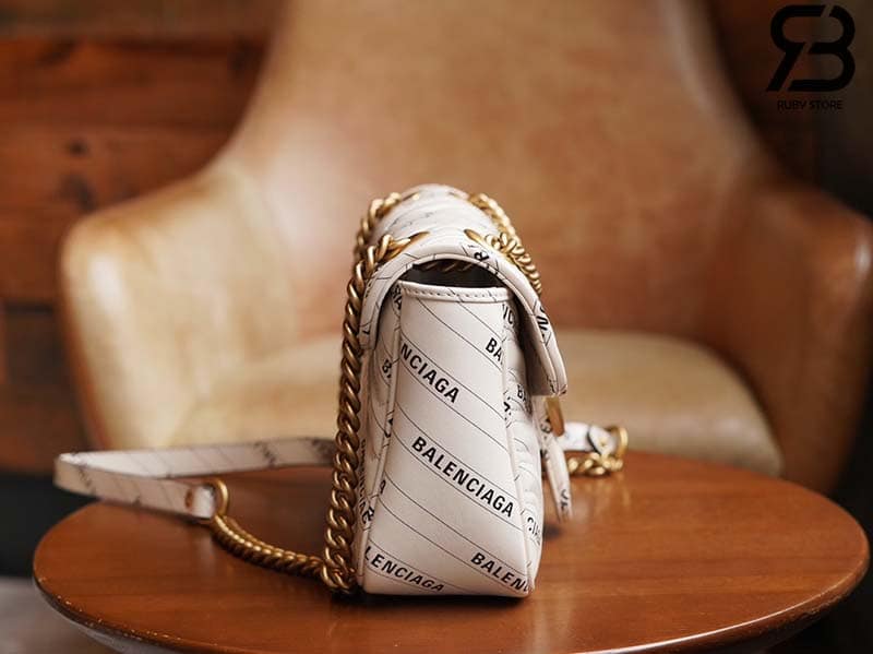 Túi Gucci & Balenciaga The Hacker Project Small GG Marmont Bag Trắng 26CM Best Quality