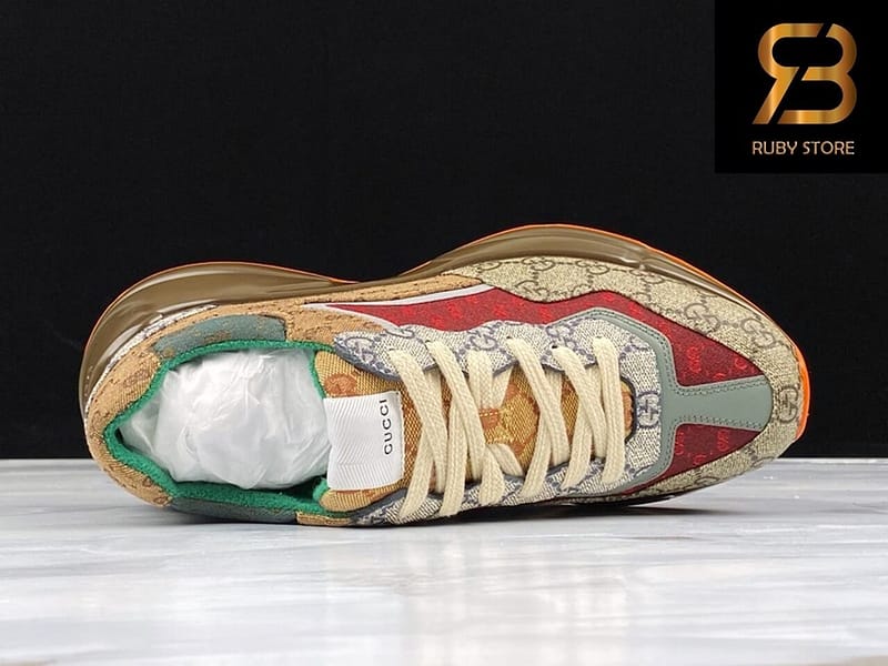 giày gucci rhyton gg brown orange siêu cấp ở hcm