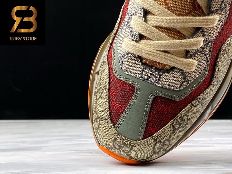giày gucci rhyton gg brown orange siêu cấp ở hcm