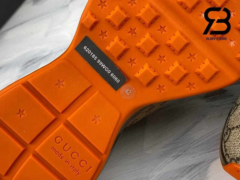 giày gucci rhyton gg brown orange siêu cấp ở hcm