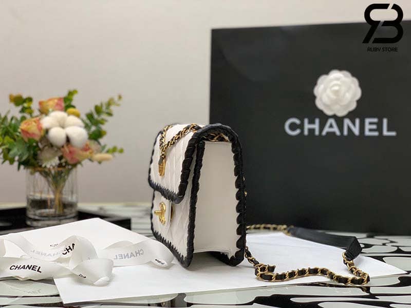 tui-small-flap-bag-2022-da-calfskin-trang-sieu-cap-3 Túi Chanel Flap Bag 2022 Trắng Da CalfSkin Siêu Cấp - 21 CM