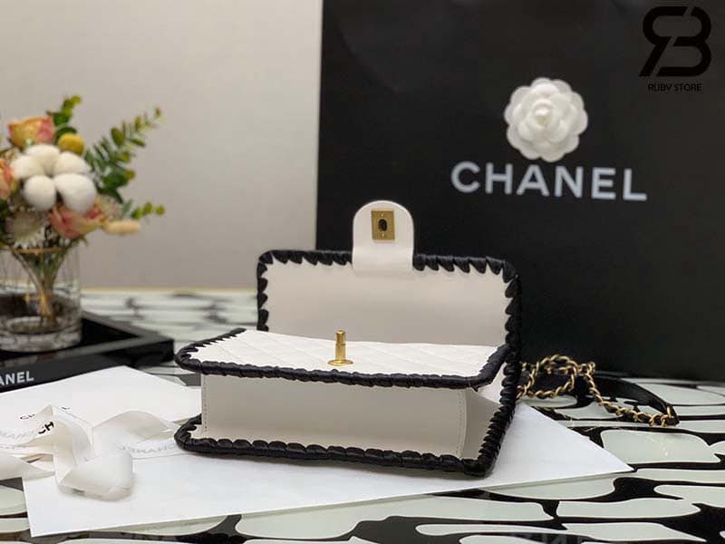 tui-small-flap-bag-2022-da-calfskin-trang-sieu-cap-4 Túi Chanel Flap Bag 2022 Trắng Da CalfSkin Siêu Cấp - 21 CM
