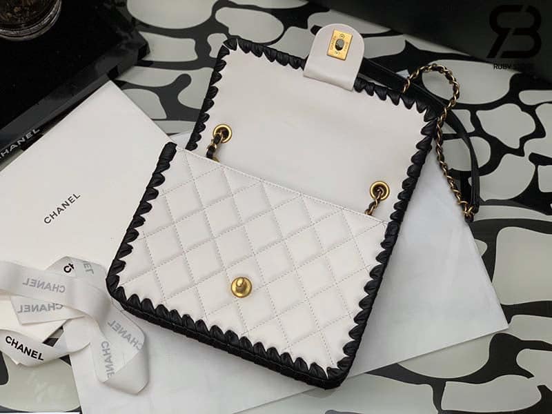 tui-small-flap-bag-2022-da-calfskin-trang-sieu-cap-6 Túi Chanel Flap Bag 2022 Trắng Da CalfSkin Siêu Cấp - 21 CM
