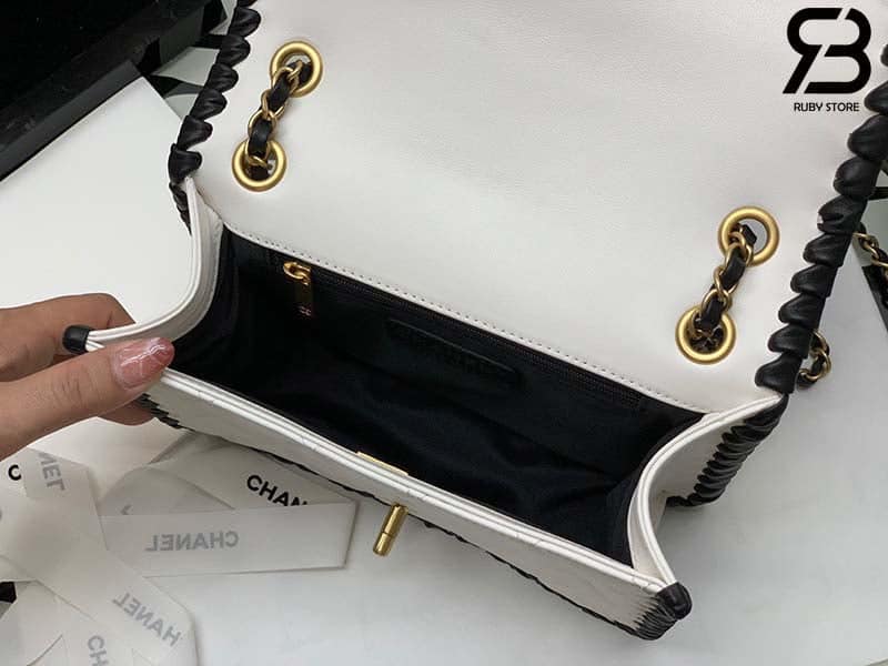 tui-small-flap-bag-2022-da-calfskin-trang-sieu-cap-7 Túi Chanel Flap Bag 2022 Trắng Da CalfSkin Siêu Cấp - 21 CM