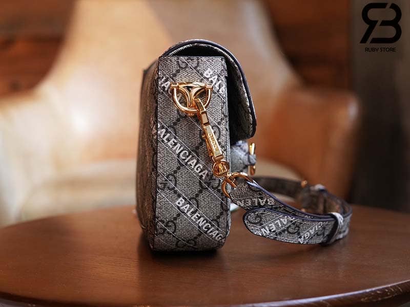 Túi Gucci & Balenciaga The Hacker Project Mini Gucci Horsebit 1955 Beige 20CM Best Quality