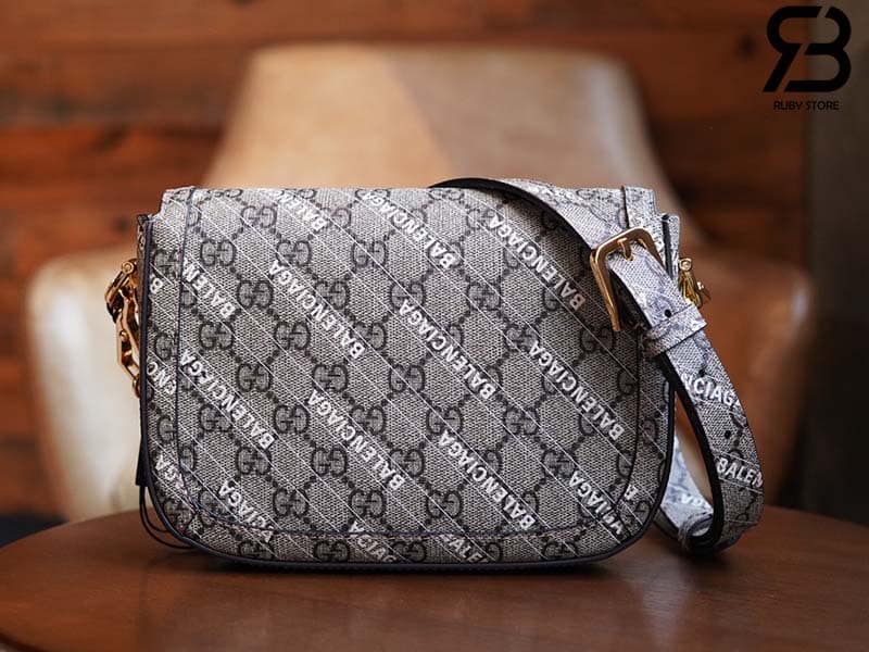 Túi Gucci & Balenciaga The Hacker Project Mini Gucci Horsebit 1955 Beige 20CM Best Quality