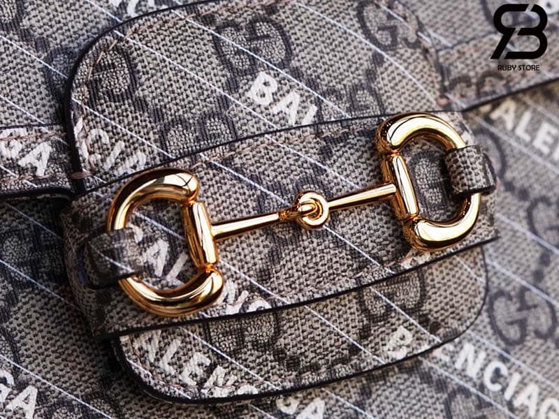 Túi Gucci & Balenciaga The Hacker Project Mini Gucci Horsebit 1955 Beige 20CM Best Quality