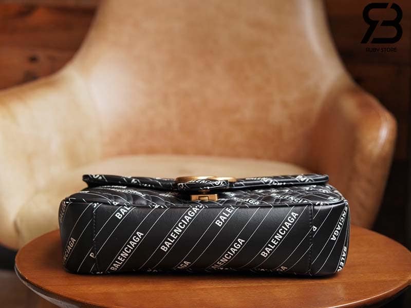 Túi Gucci & Balenciaga The Hacker Project Small GG Marmont Bag Đen 26CM Best Quality