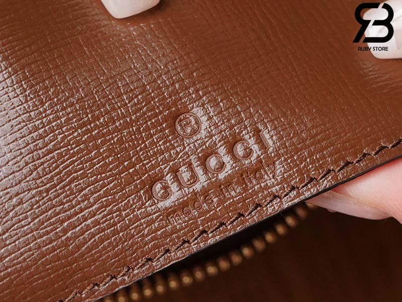 Túi Gucci Messenger Bag With Interlocking G Ebony GG Supreme Nâu Best Quality