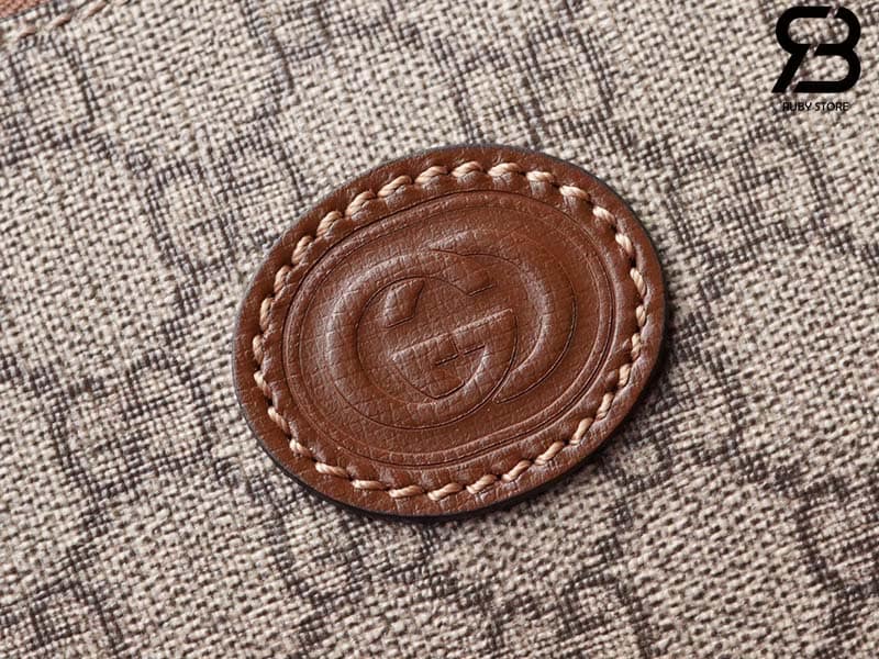 Túi Gucci Messenger Bag With Interlocking G Ebony GG Supreme Nâu Best Quality