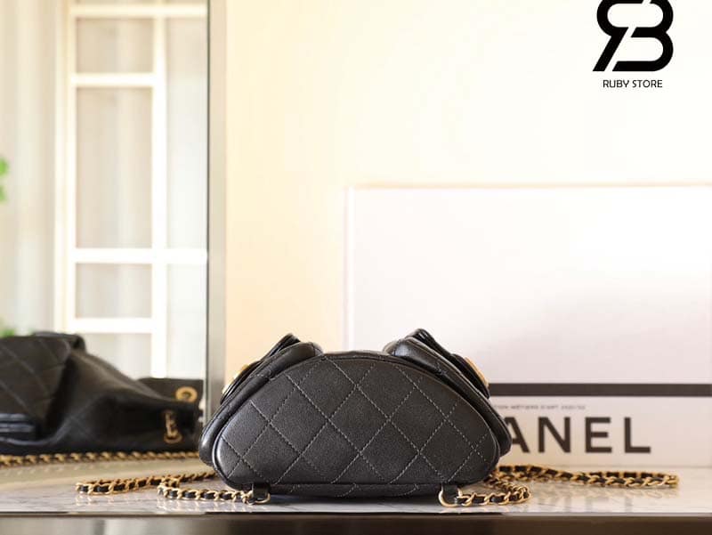Ba lô Chanel 25C Pocket Size 24CM Black Lambskin Màu Đen Best Quality