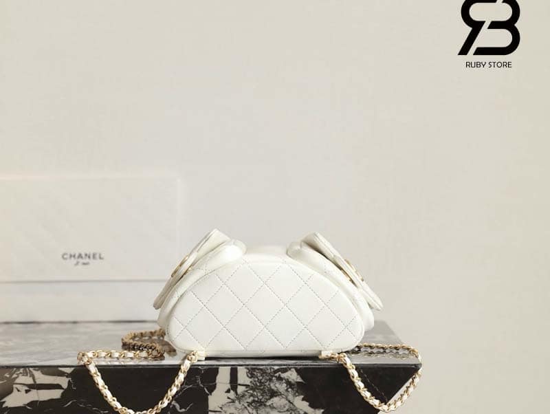 Ba lô Chanel 25C Pocket Size 24CM White Lambskin Màu Trắng Best Quality