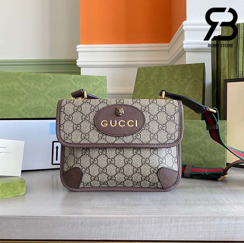 Túi Gucci Neo Vintage Small Messenger Bag Nâu GG Supreme Best Qualit
