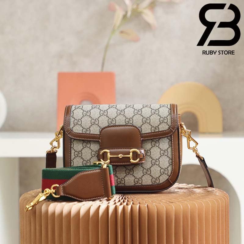 Túi Gucci Horsebit 1955 mini bag 20cm xám best quality