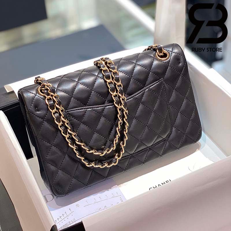 tui-chanel-classic-255-gold-black-den-da-cuu-best-quality-3 Túi Chanel Classic Gold Black Dê Cừu Best Quality Like Auth 99% - 25,5 CM