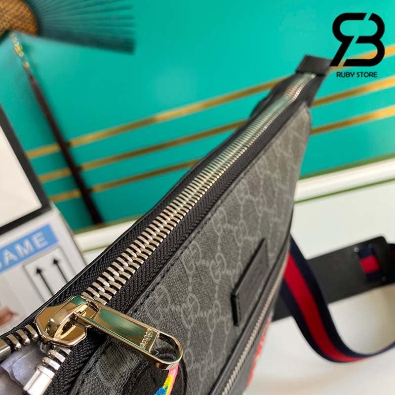 Túi GG Messenger Tiger And Snake Đen Siêu Cấp