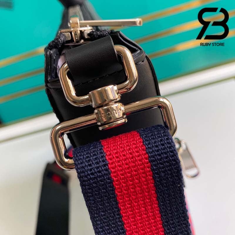 Túi GG Messenger Tiger And Snake Đen Siêu Cấp