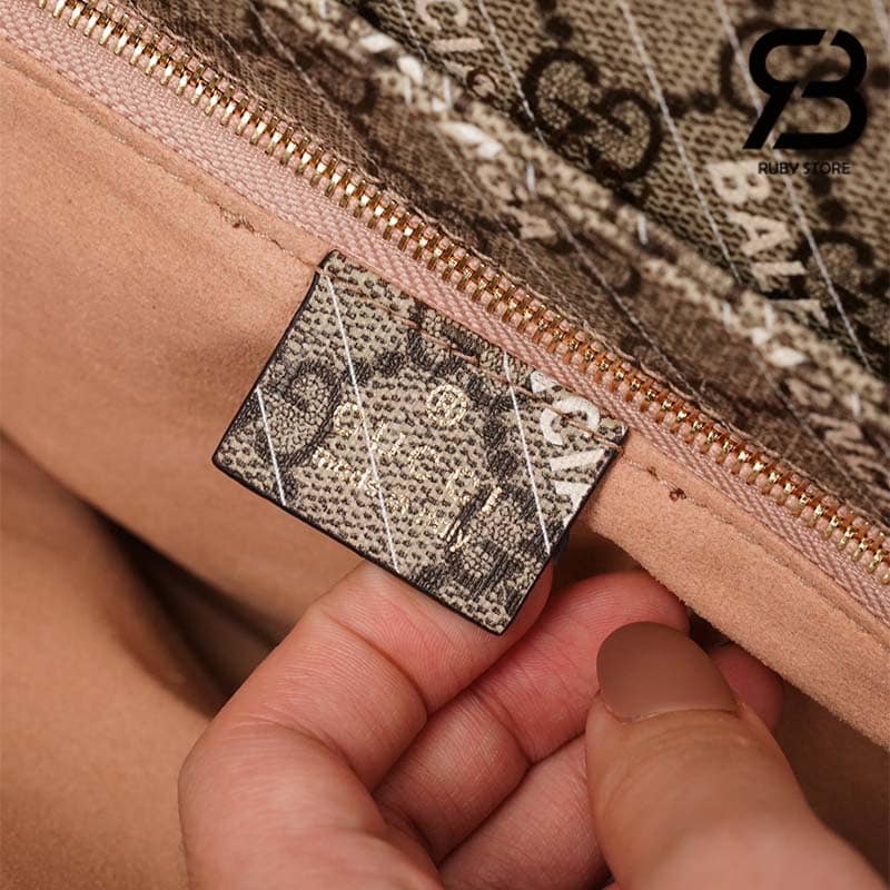 Túi Gucci & Balenciaga The Hacker Project Small Gucci Horsebit 1955 Beige 25CM Best Quality