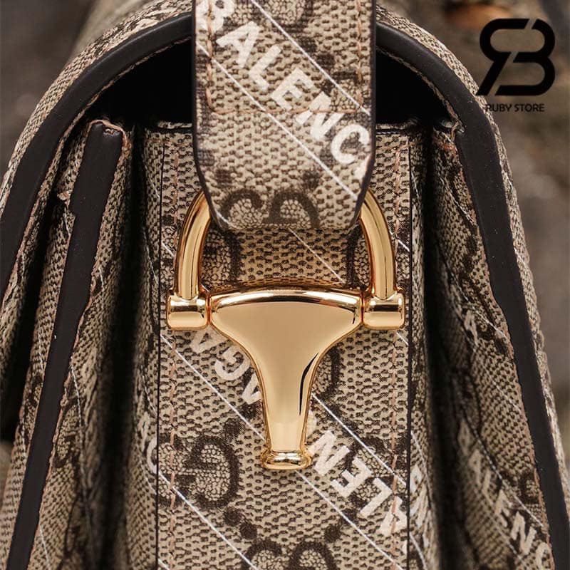 Túi Gucci & Balenciaga The Hacker Project Small Gucci Horsebit 1955 Beige 25CM Best Quality