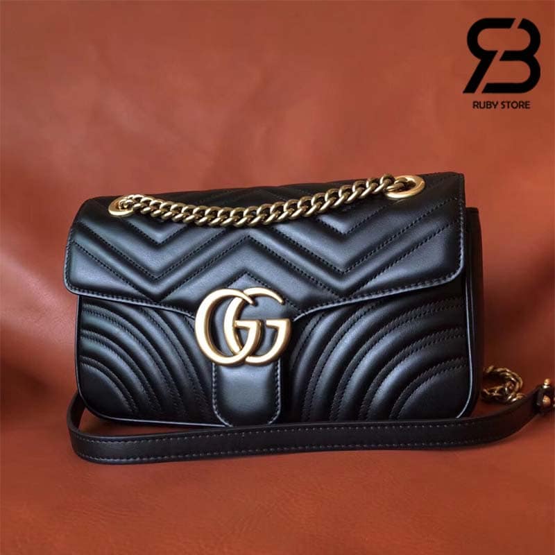 Túi Gucci GG Marmont Small Shoulder Bag Đen 26CM Best Quality