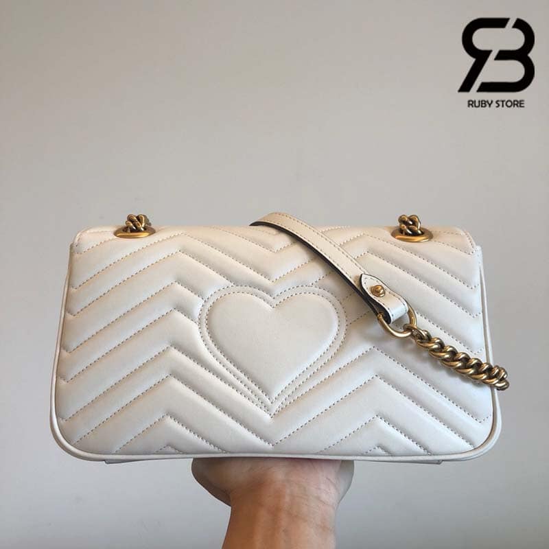 Túi Gucci GG Marmont Small Shoulder Bag Trắng 26CM Best Quality