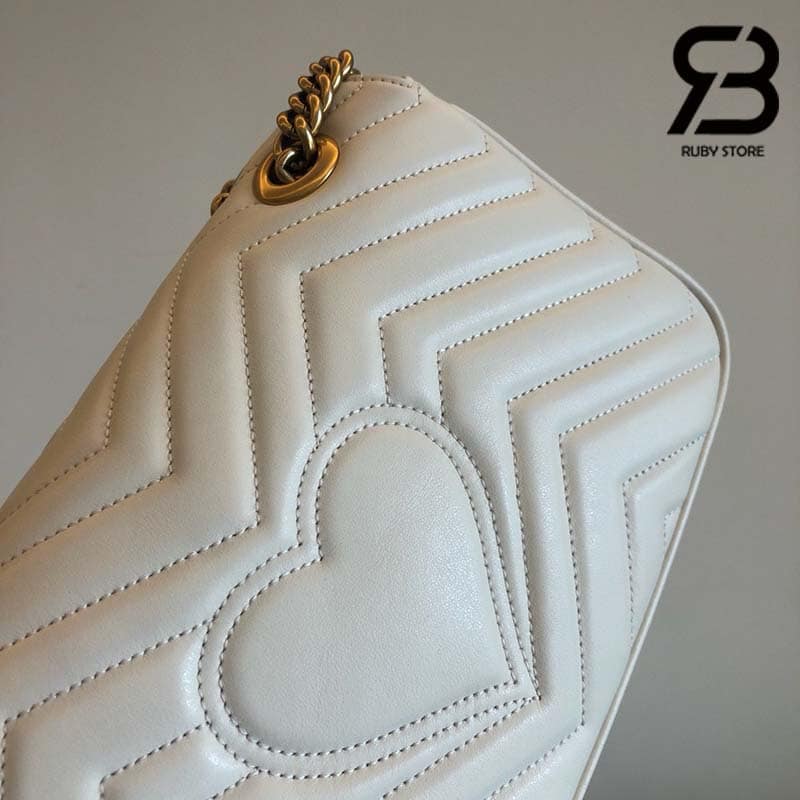 Túi Gucci GG Marmont Small Shoulder Bag Trắng 26CM Best Quality