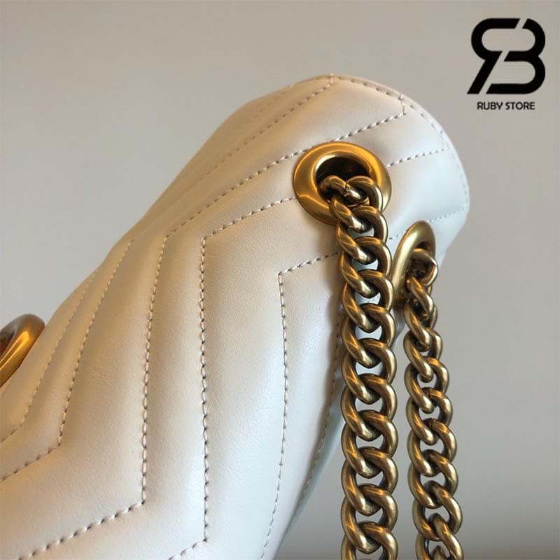 Túi Gucci GG Marmont Small Shoulder Bag Trắng 26CM Best Quality