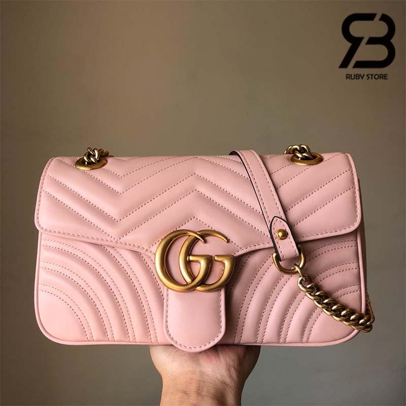 Túi Gucci GG Marmont Small Bag Hồng Nhạt 25CM Best Quality